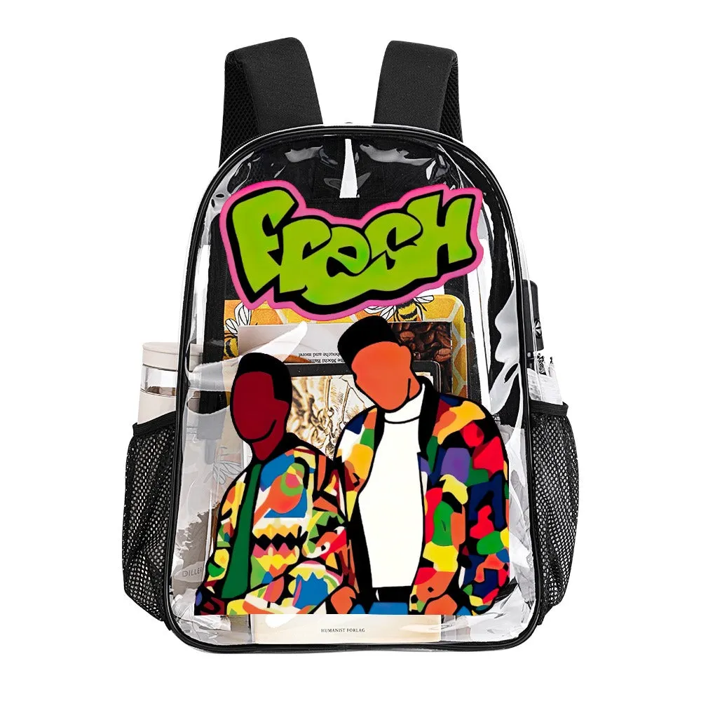 The Fresh Prince Of Bel-Air Will & Jazz Transparent Backpack 17 Inch