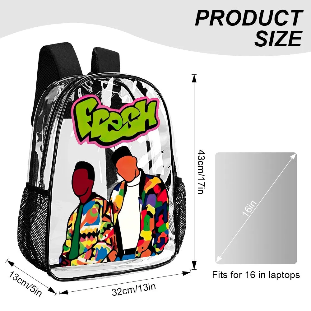 The Fresh Prince Of Bel-Air Will & Jazz Transparent Backpack 17 Inch