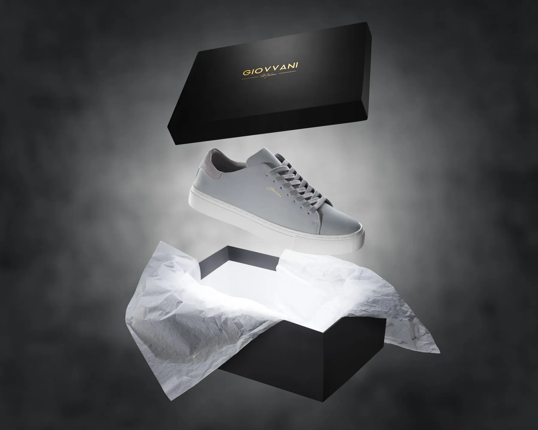 The Lorenzo - Grey Leather / White Sole