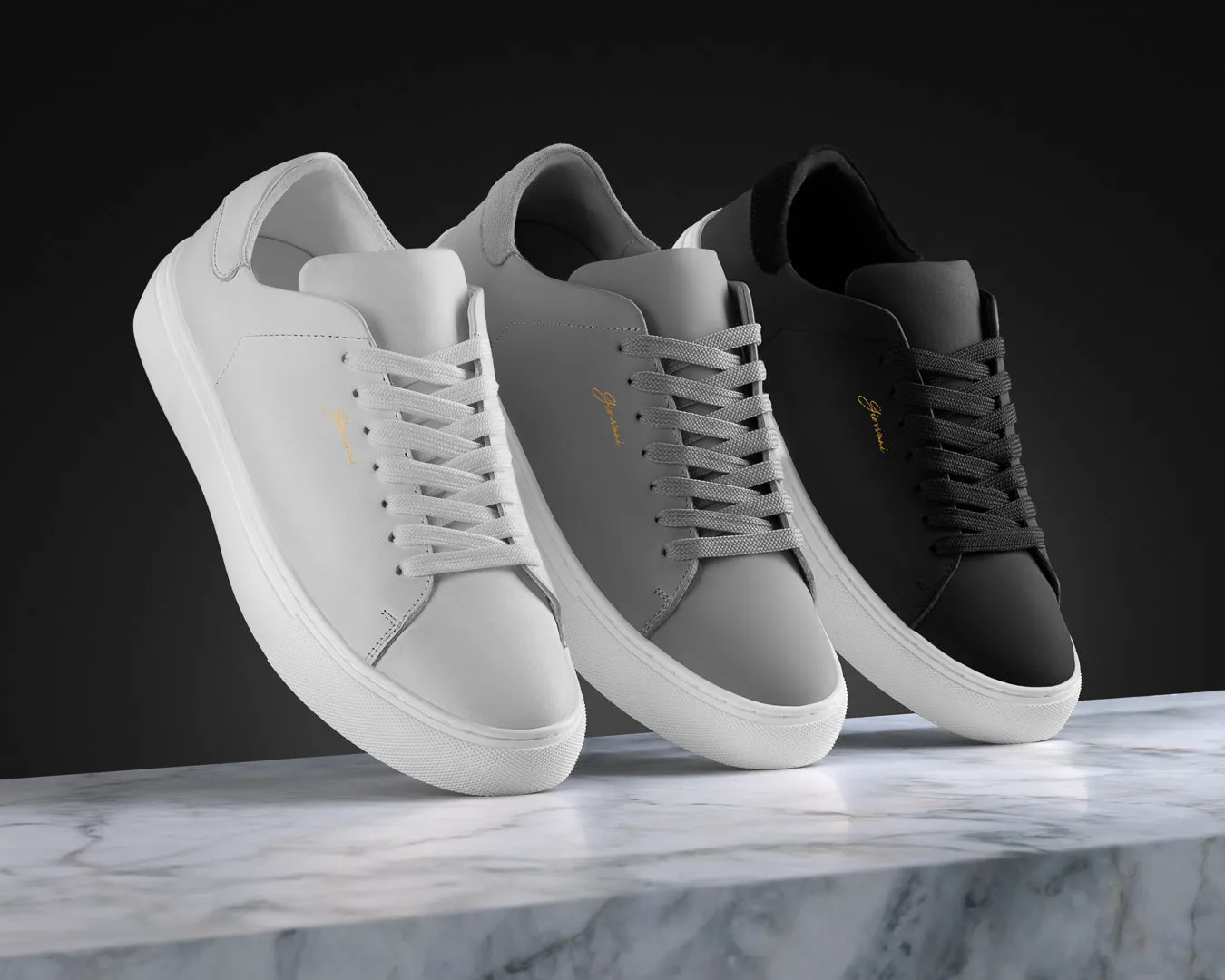 The Lorenzo - Grey Leather / White Sole