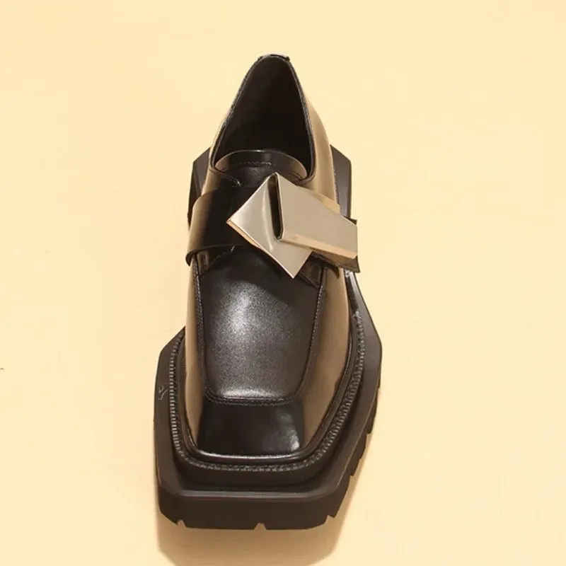 Thick Sole Niche High-end Height Increasing Genuine Leather Men Shoes