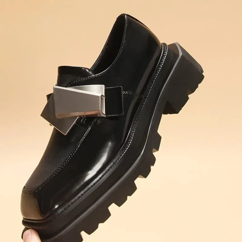 Thick Sole Niche High-end Height Increasing Genuine Leather Men Shoes