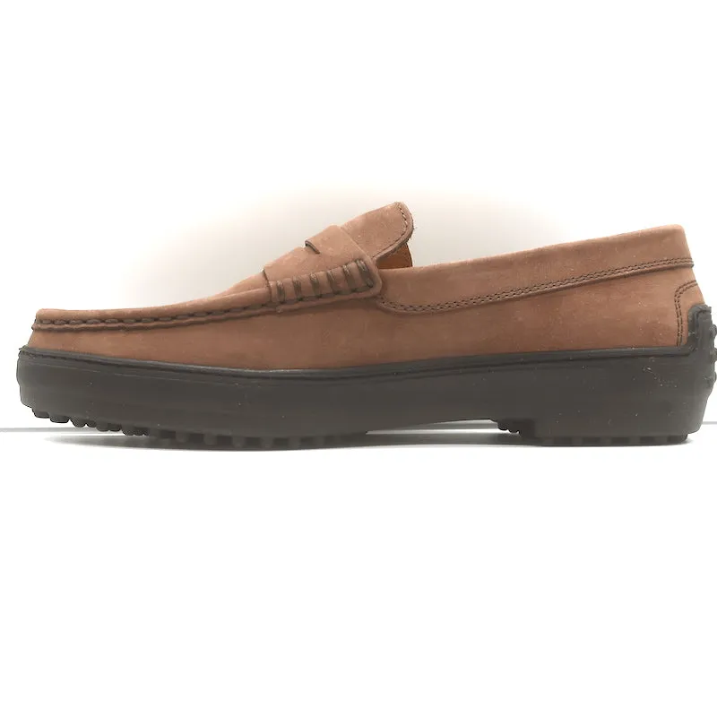 Tod's Driver Penny Loafers Cocoa Brown Suede Size 9 NEW