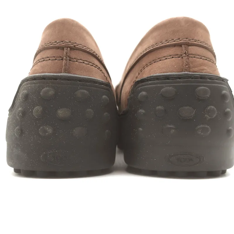 Tod's Driver Penny Loafers Cocoa Brown Suede Size 9 NEW