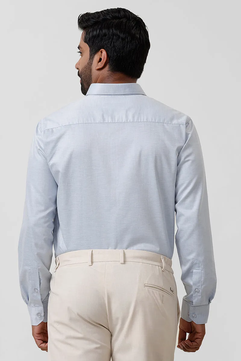 Tornado - Pastel Blue Formal Shirts For Men | Ariser