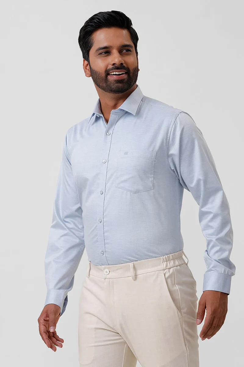 Tornado - Pastel Blue Formal Shirts For Men | Ariser