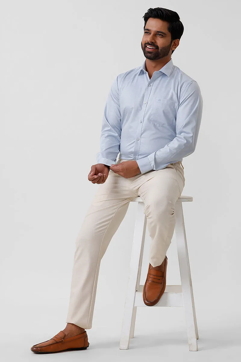 Tornado - Pastel Blue Formal Shirts For Men | Ariser