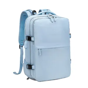 Travel Backpack Airline Carry On Backpack Water Resistant Sports Luggage Bag with Shoe Compartment Blue