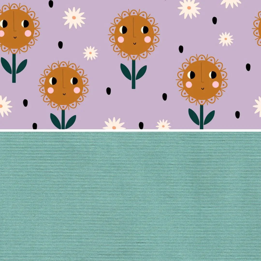 Turquoise Corduroy Dungarees (Pre-order)