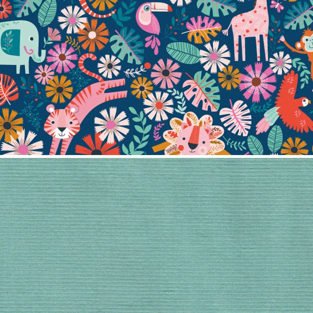 Turquoise Corduroy Dungarees (Pre-order)