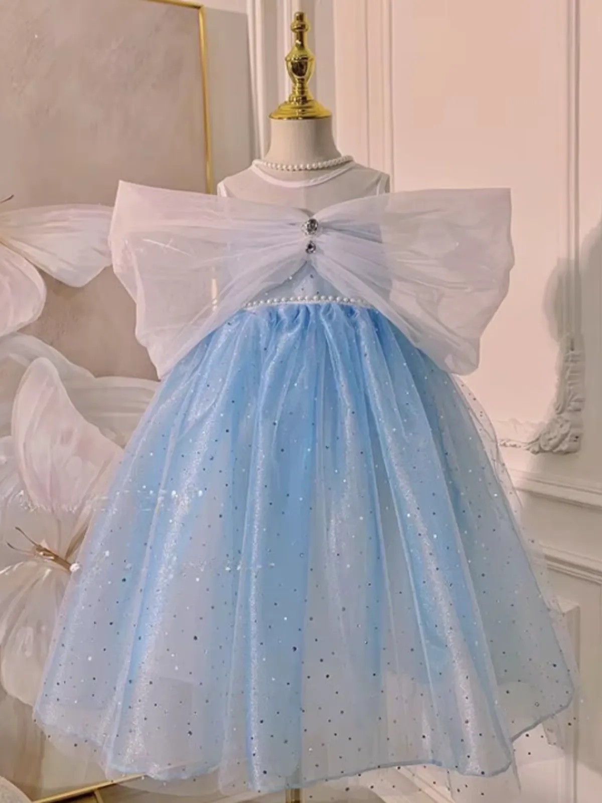 Twilight Bow Starry Tulle Dress