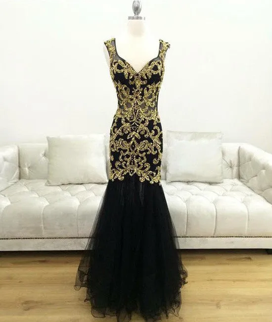 Unique v neck sequin mermaid long prom dress, formal dress