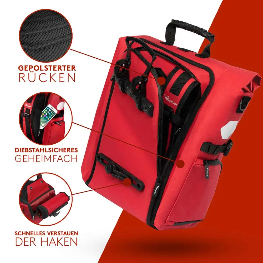 VALKENTAL ValkPro 3-in-1 Fahrradtasche 19-26L