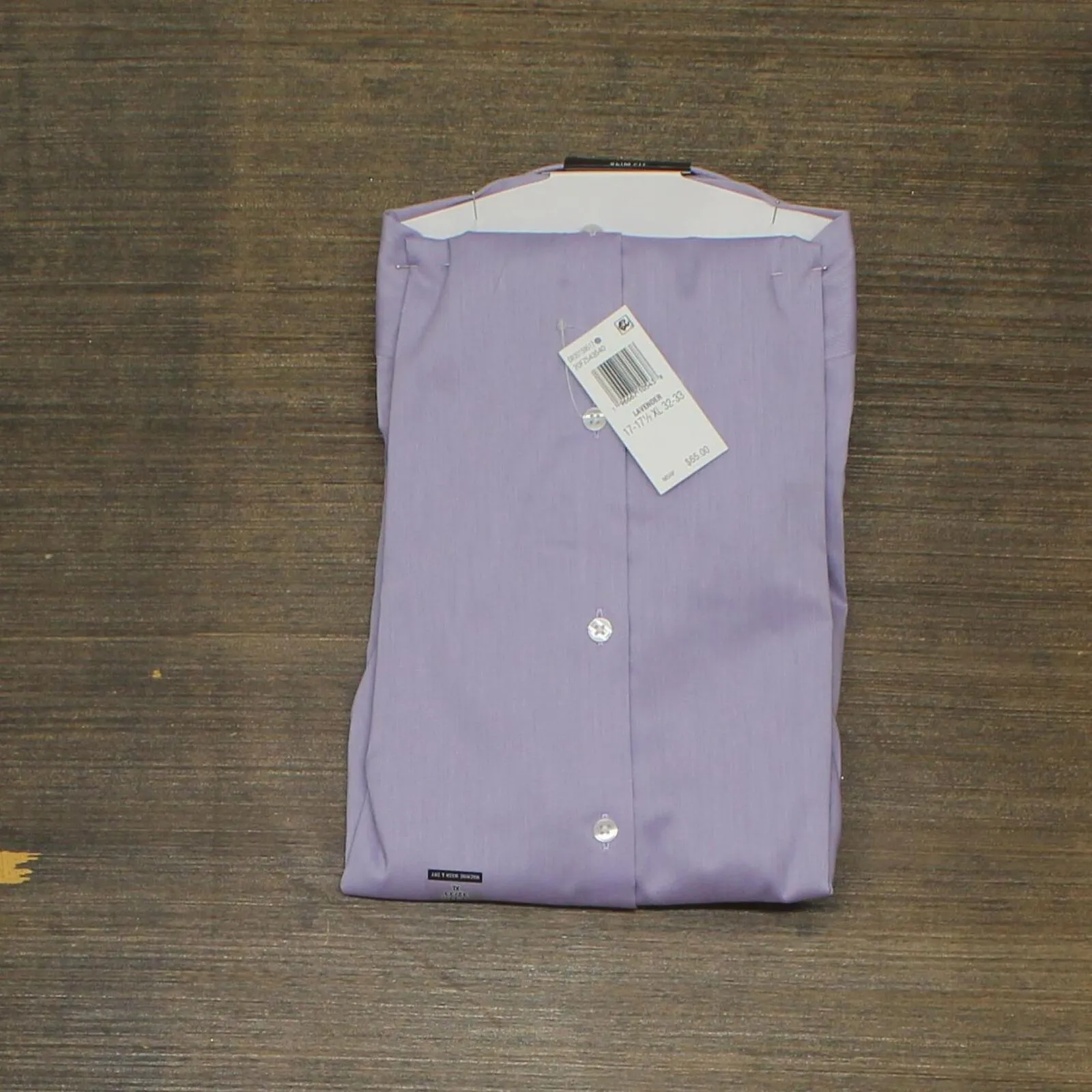 Van Heusen Ultra Wrinkle Free Stretch Dress Shirt Lavender XL 17-17 1/2 32-33