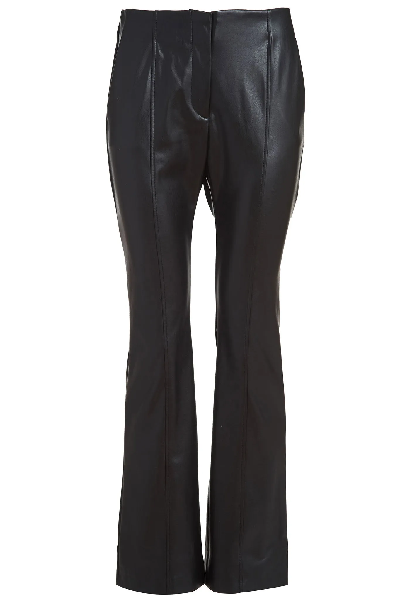 Vegan Leather Flare Leg Pant With Stretch - The Harrison