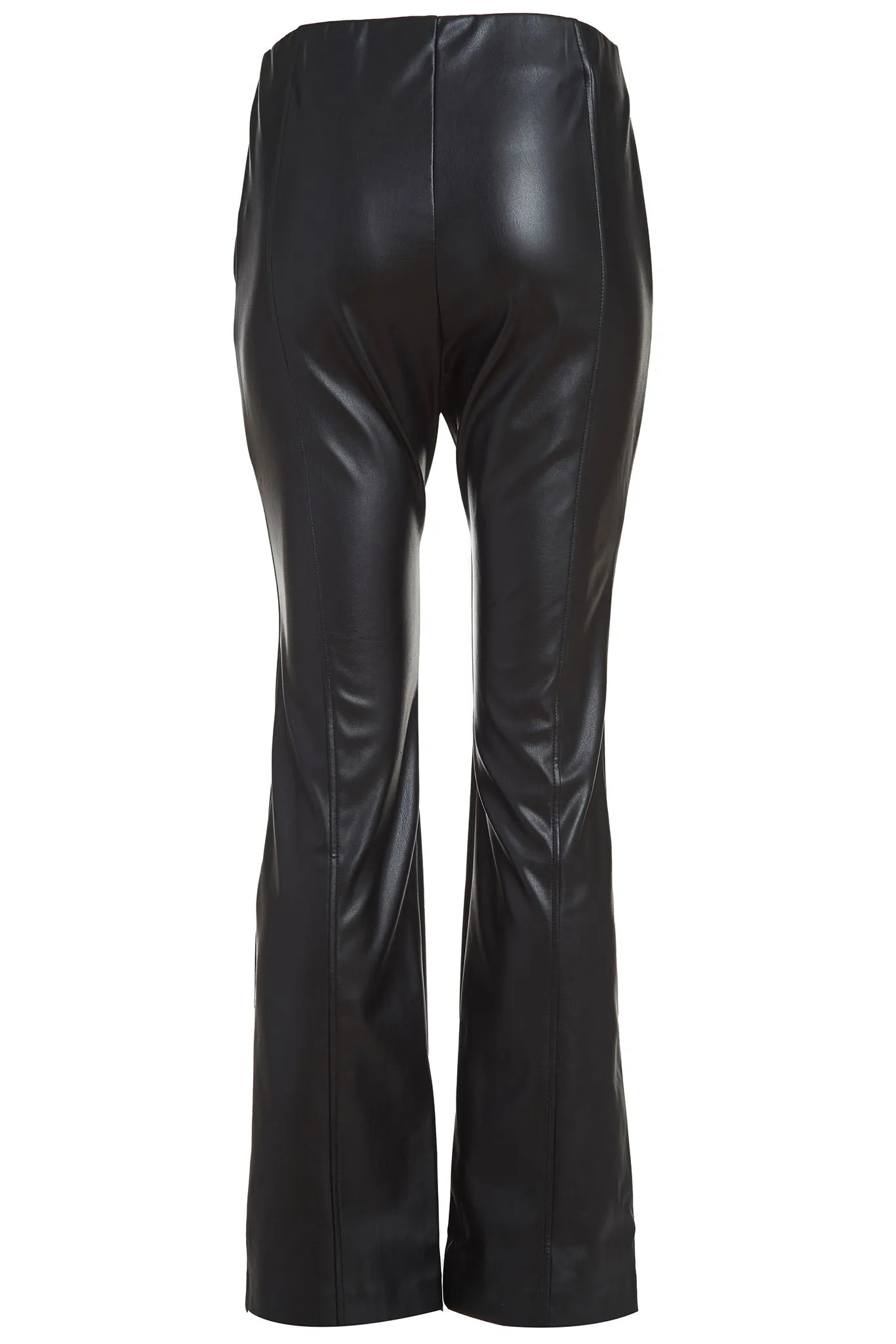 Vegan Leather Flare Leg Pant With Stretch - The Harrison