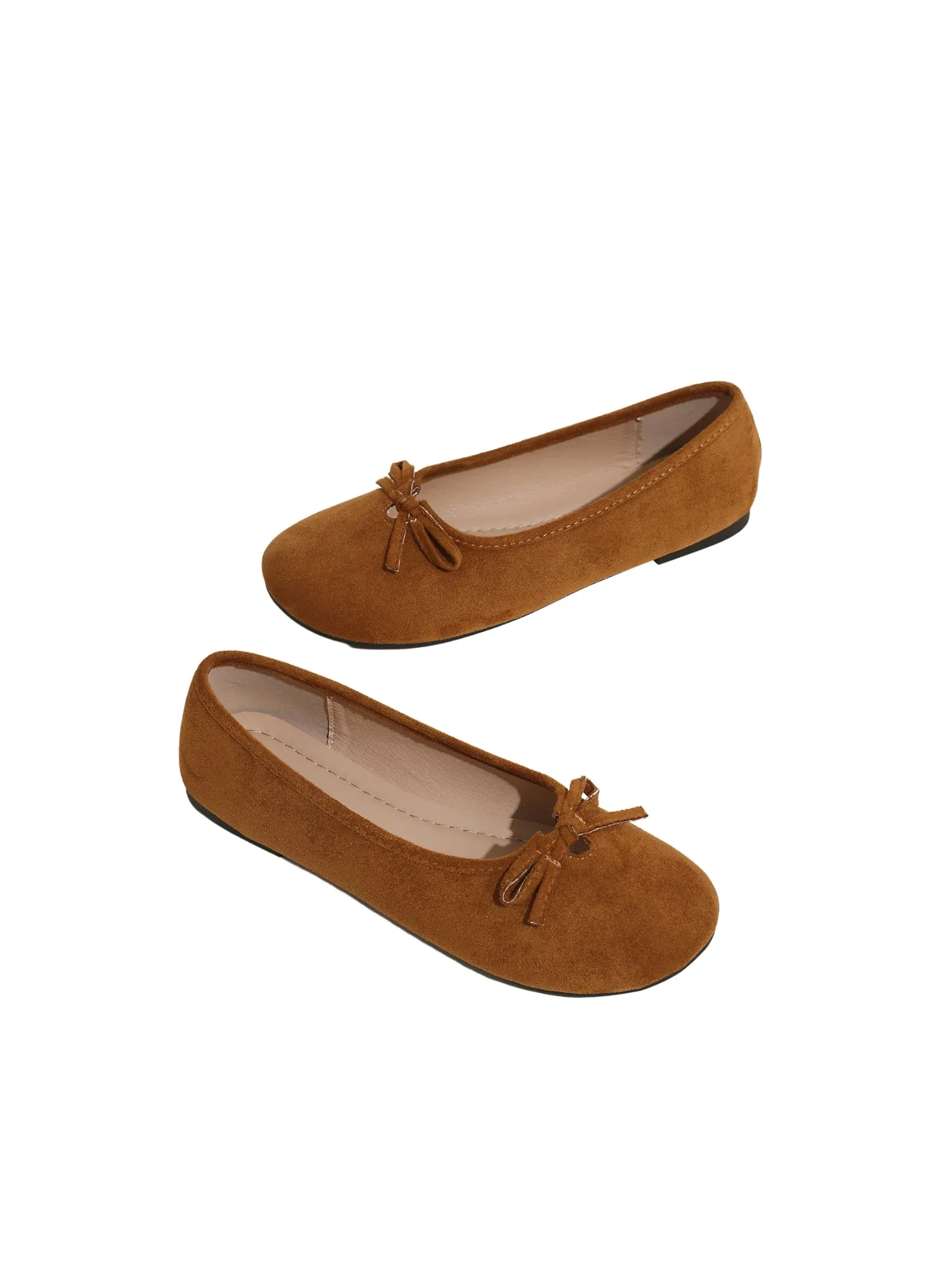Velouré Axis Close Toe Suede Loafer-Apricot