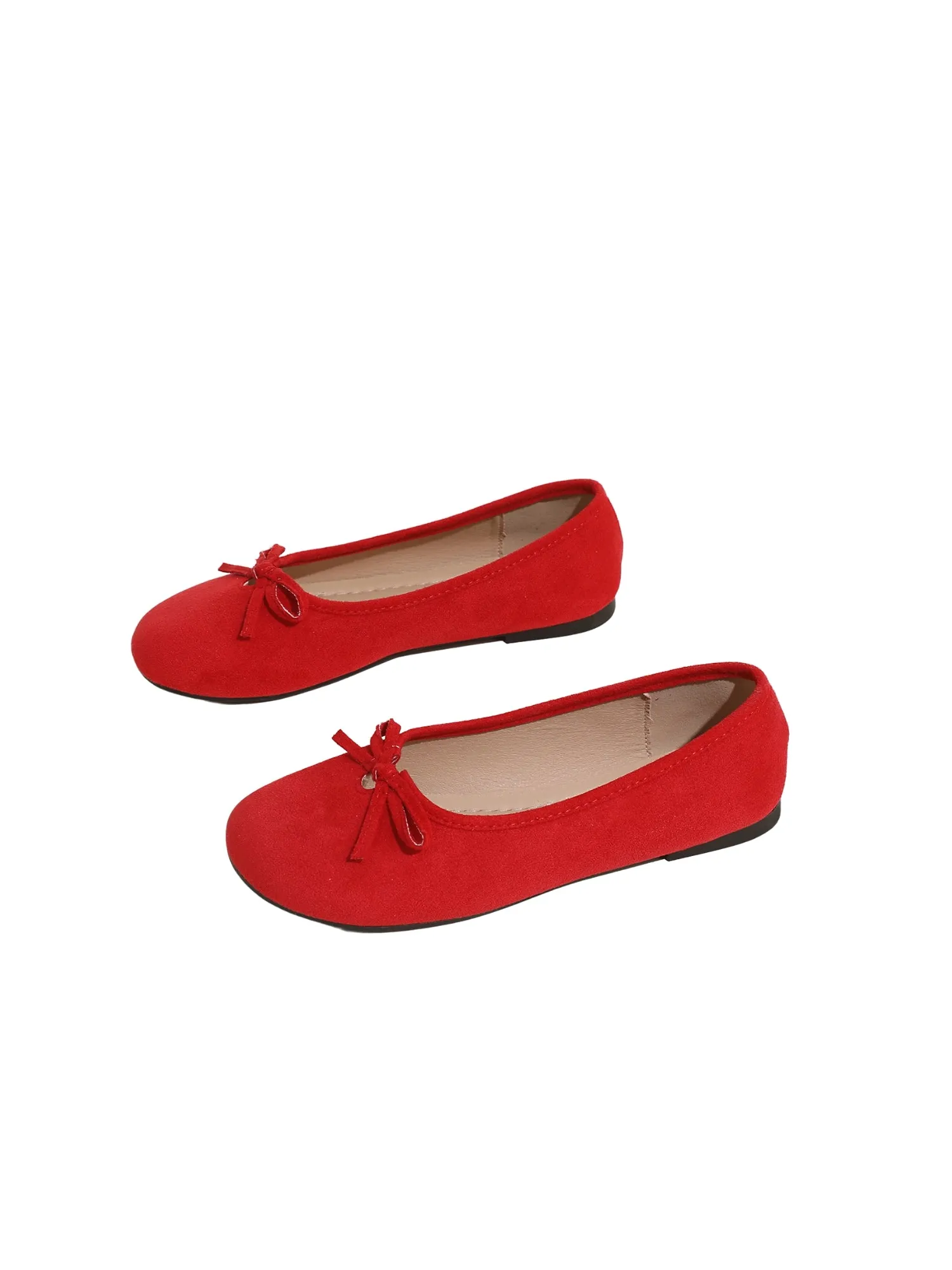 Velouré Axis Close Toe Suede Loafer-Apricot