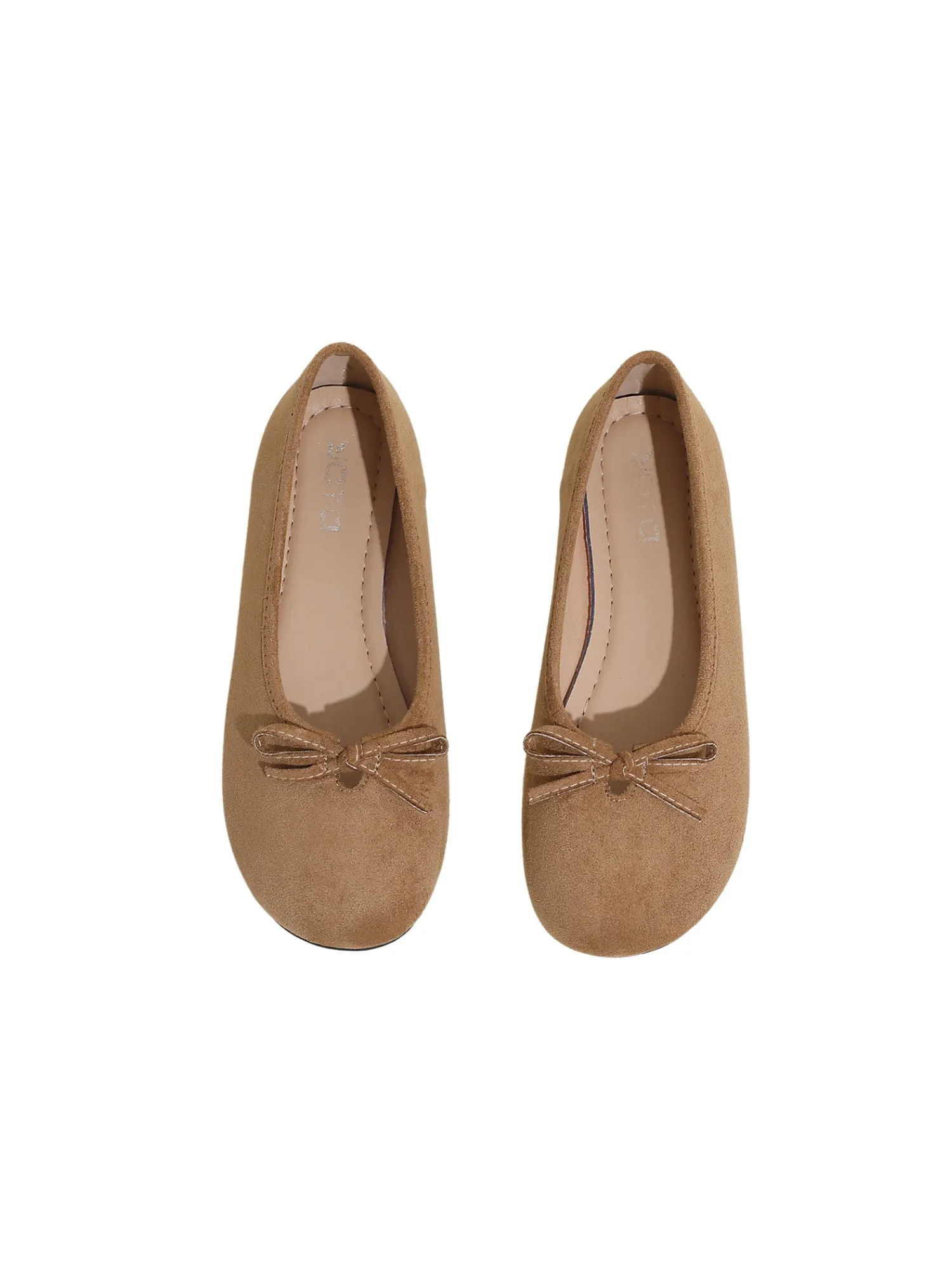 Velouré Axis Close Toe Suede Loafer-Apricot