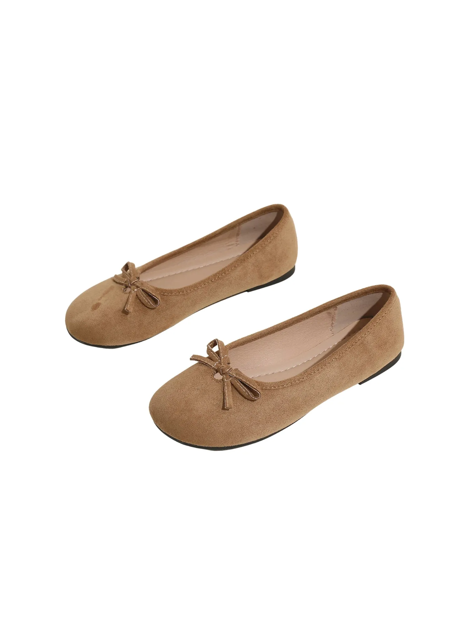 Velouré Axis Close Toe Suede Loafer-Apricot