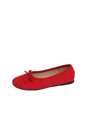 Velouré Axis Close Toe Suede Loafer-Red