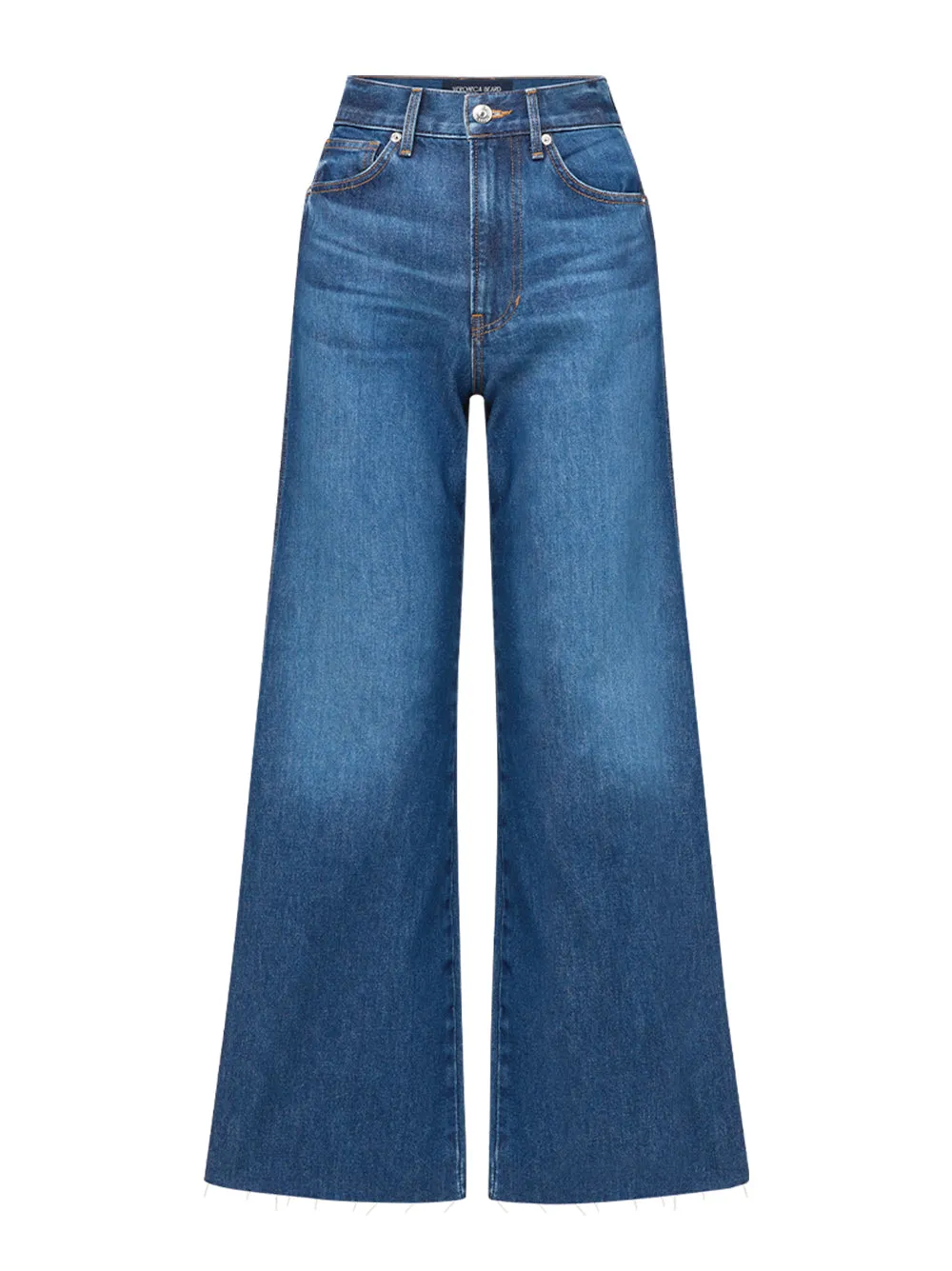 Veronica Beard Taylor Cropped High Rise Jeans in Bright Blue
