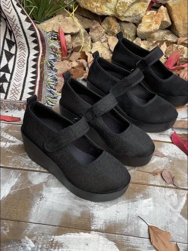 Versatile Soft Sole Women's Comfort Wedge Shoes – Hook & Loop Closure