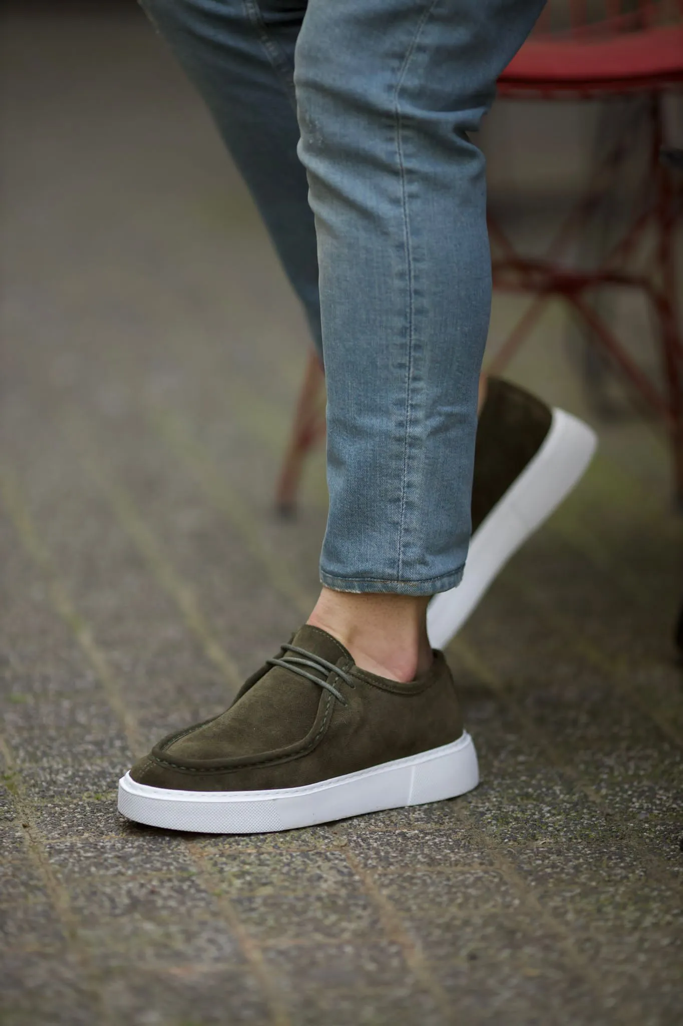 Vince Eva Sole Lace Detail Casual Shoes in Green