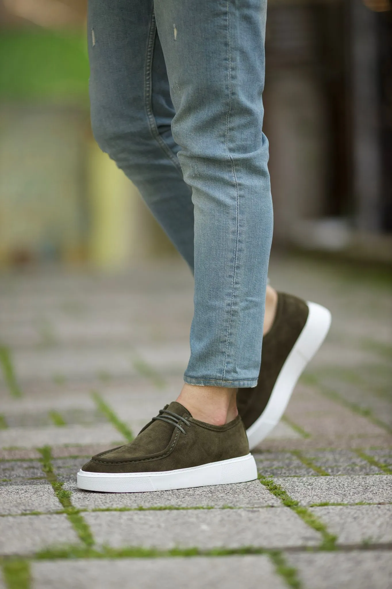 Vince Eva Sole Lace Detail Casual Shoes in Green