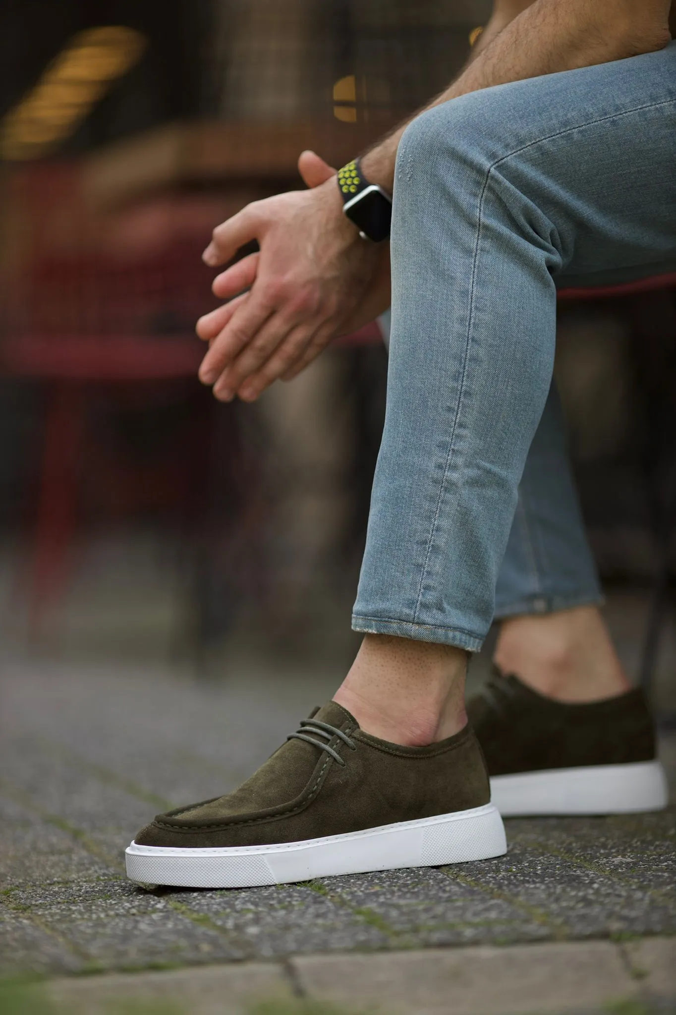 Vince Eva Sole Lace Detail Casual Shoes in Green