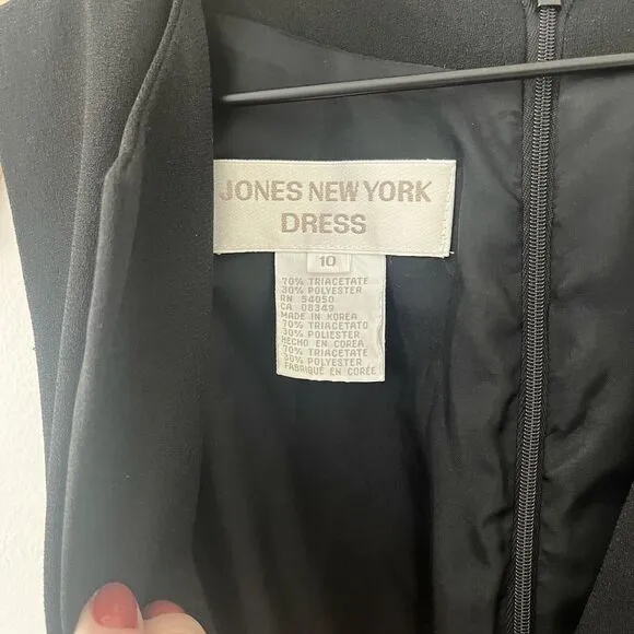 VINTAGE Jones New York Black Kimono Wrap Night Out Dress 10 Gorgeous