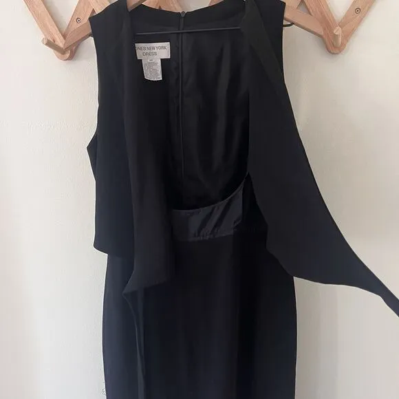 VINTAGE Jones New York Black Kimono Wrap Night Out Dress 10 Gorgeous