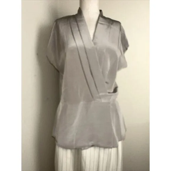 Vintage Kasper 3 Piece Career Suit Cream Taupe Striped Jacket Skirt Top Sz 8 EUC