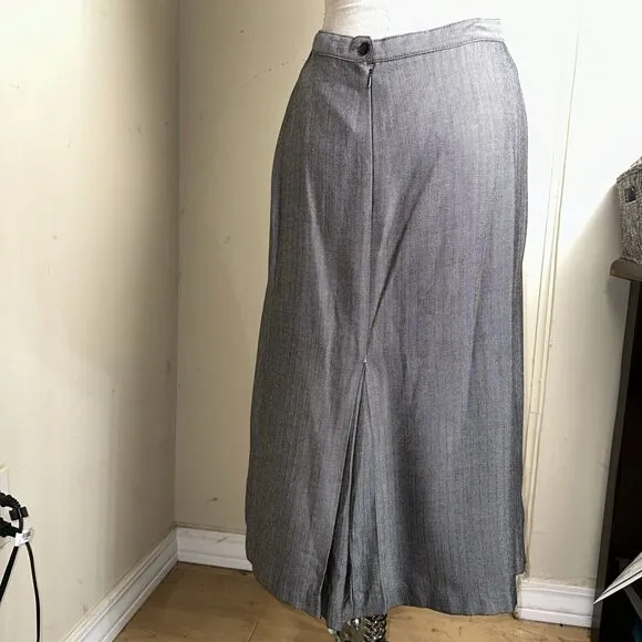 Vintage Kasper 3 Piece Career Suit Cream Taupe Striped Jacket Skirt Top Sz 8 EUC