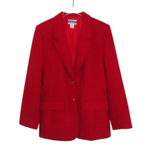 Vintage Pendleton Wool Red Blazer Jacket with Gold Buttons Size Medium