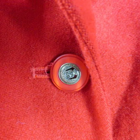 Vintage Pendleton Wool Red Blazer Jacket with Gold Buttons Size Medium