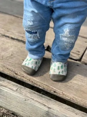 Watercolor Pine Moccs