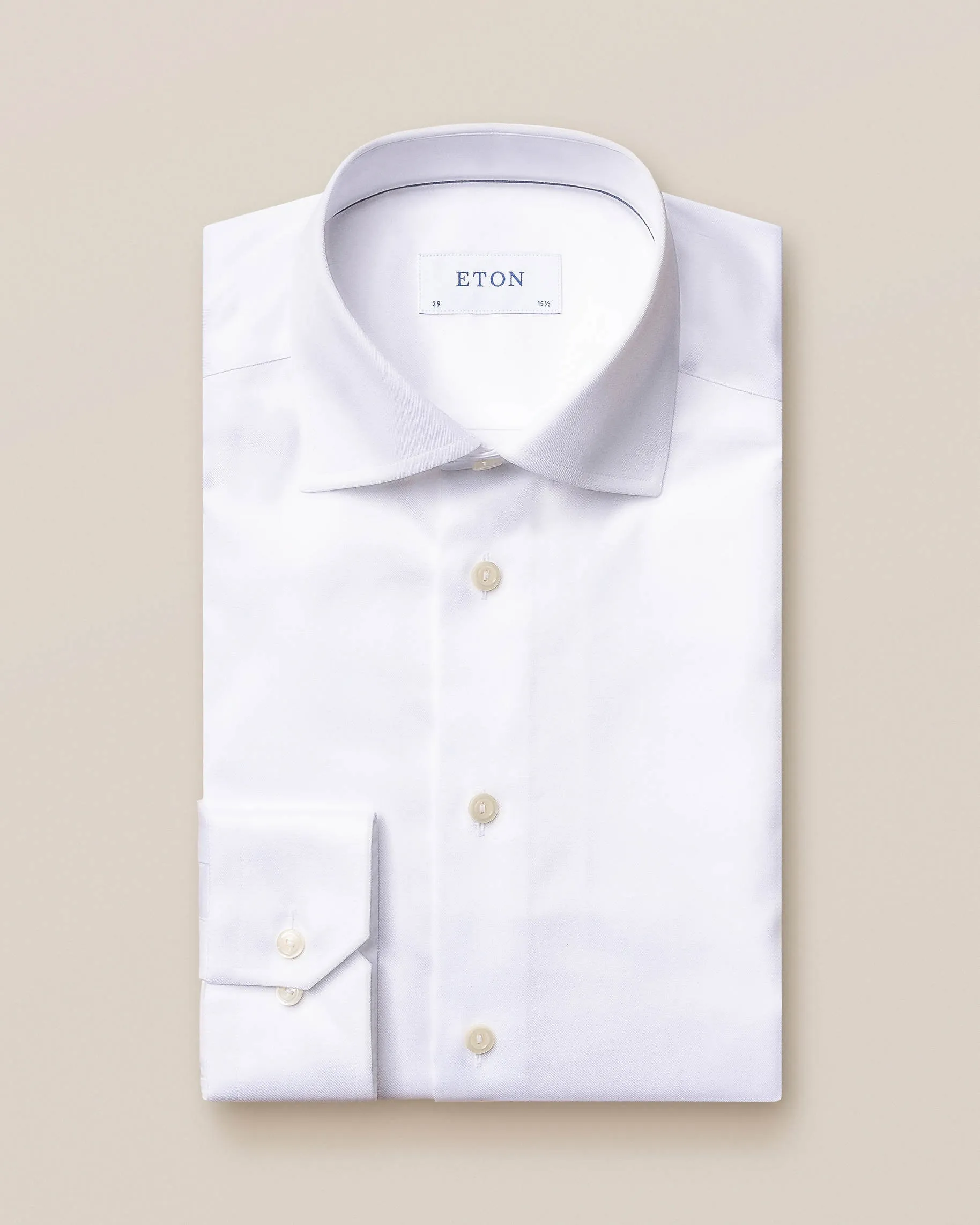 White Signature Twill Shirt - Contemporary Fit