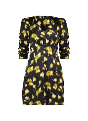 Winnie LENZING™ ECOVERO™ Recycled Dress | Black Blurred Floral