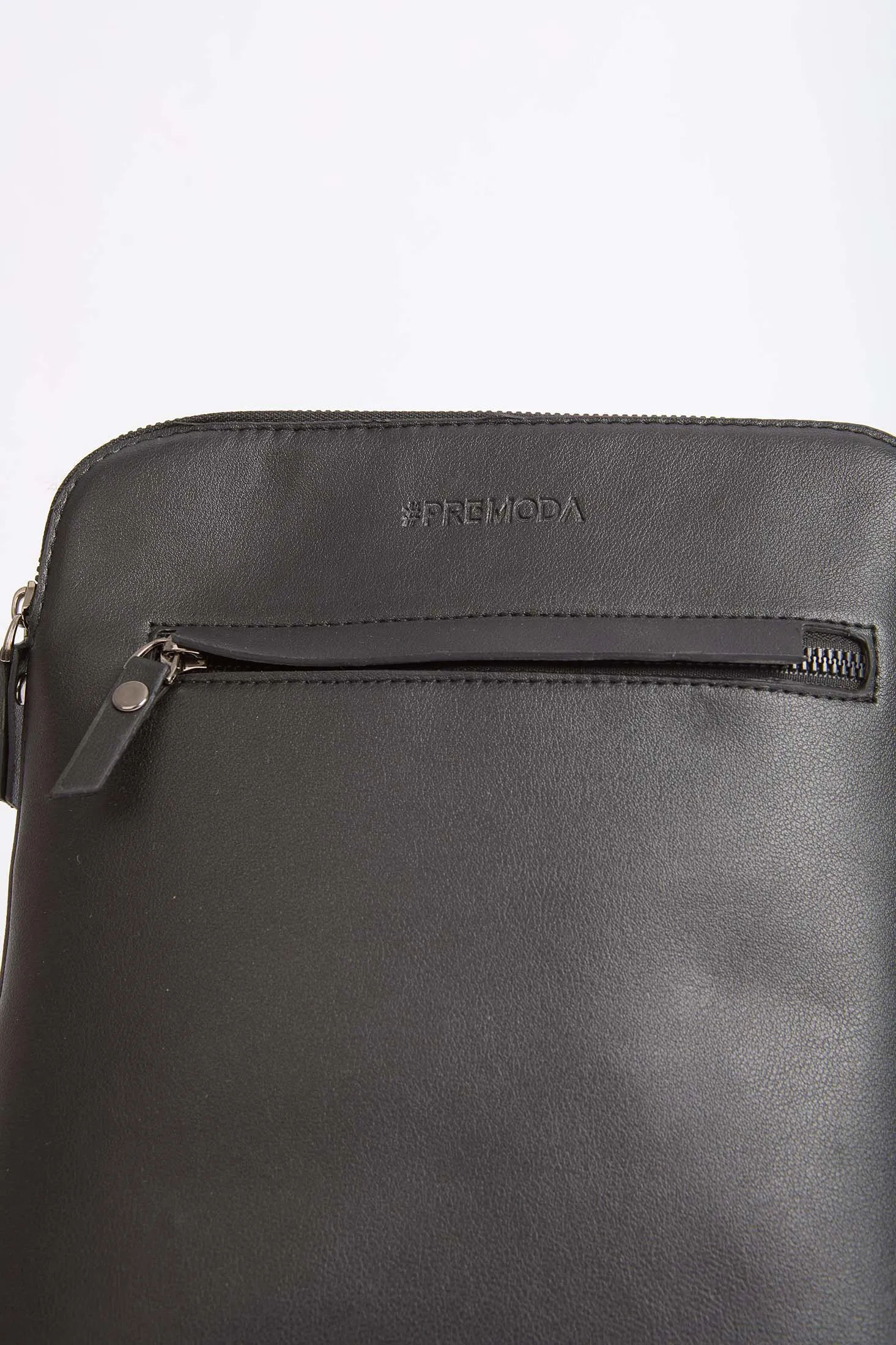 Women Bag Casual Logo Embellished Faux Leather Black