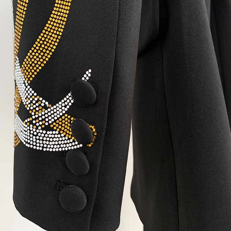 Women Wedding Pantsuits With Belt hot drilling Flare Bottoms Two Pieces Formal Suit