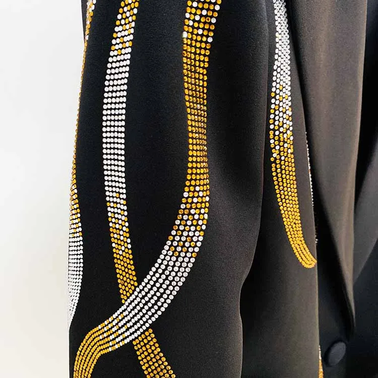 Women Wedding Pantsuits With Belt hot drilling Flare Bottoms Two Pieces Formal Suit