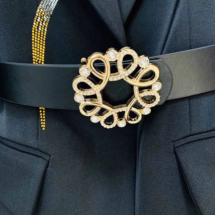 Women Wedding Pantsuits With Belt hot drilling Flare Bottoms Two Pieces Formal Suit