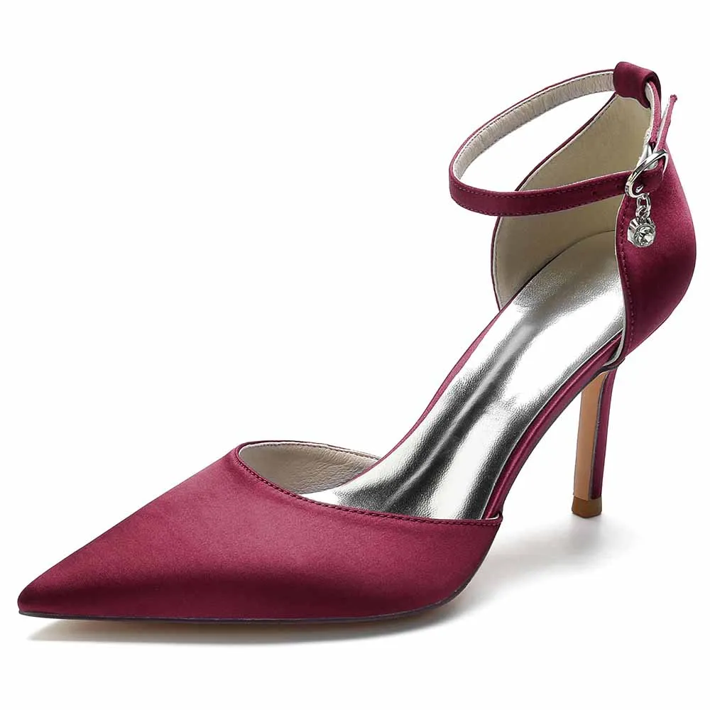 Womens Ankle Strap Pumps Party Heels Formal Dress Shoes