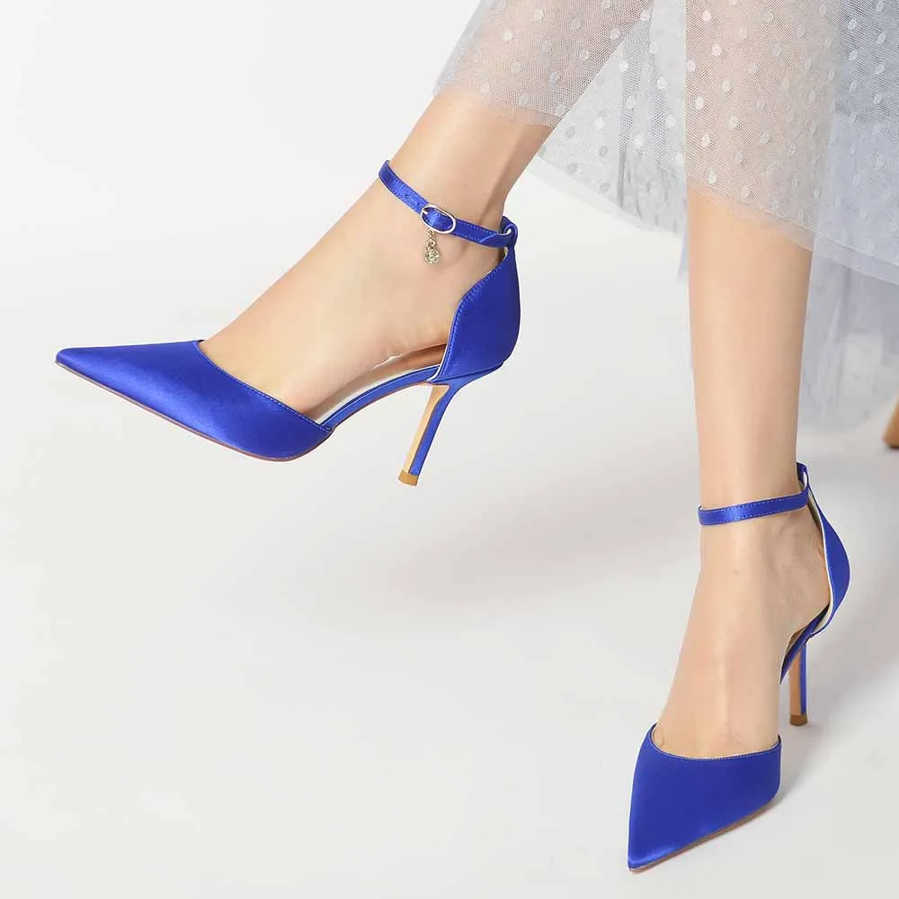 Womens Ankle Strap Pumps Party Heels Formal Dress Shoes