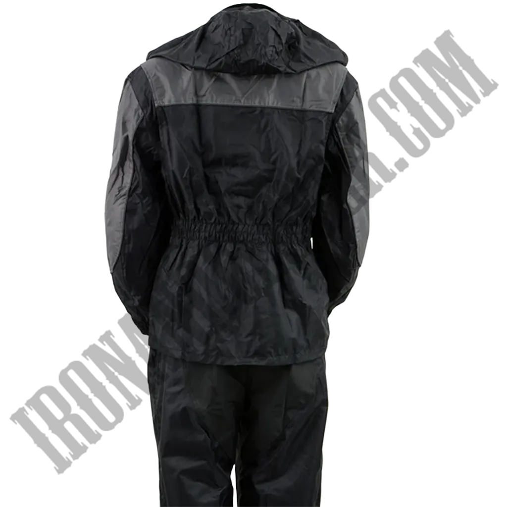 Women's Armored Rain Suit in Black & Grey