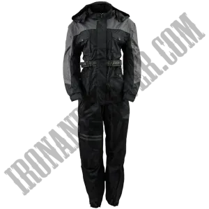 Women's Armored Rain Suit in Black & Grey