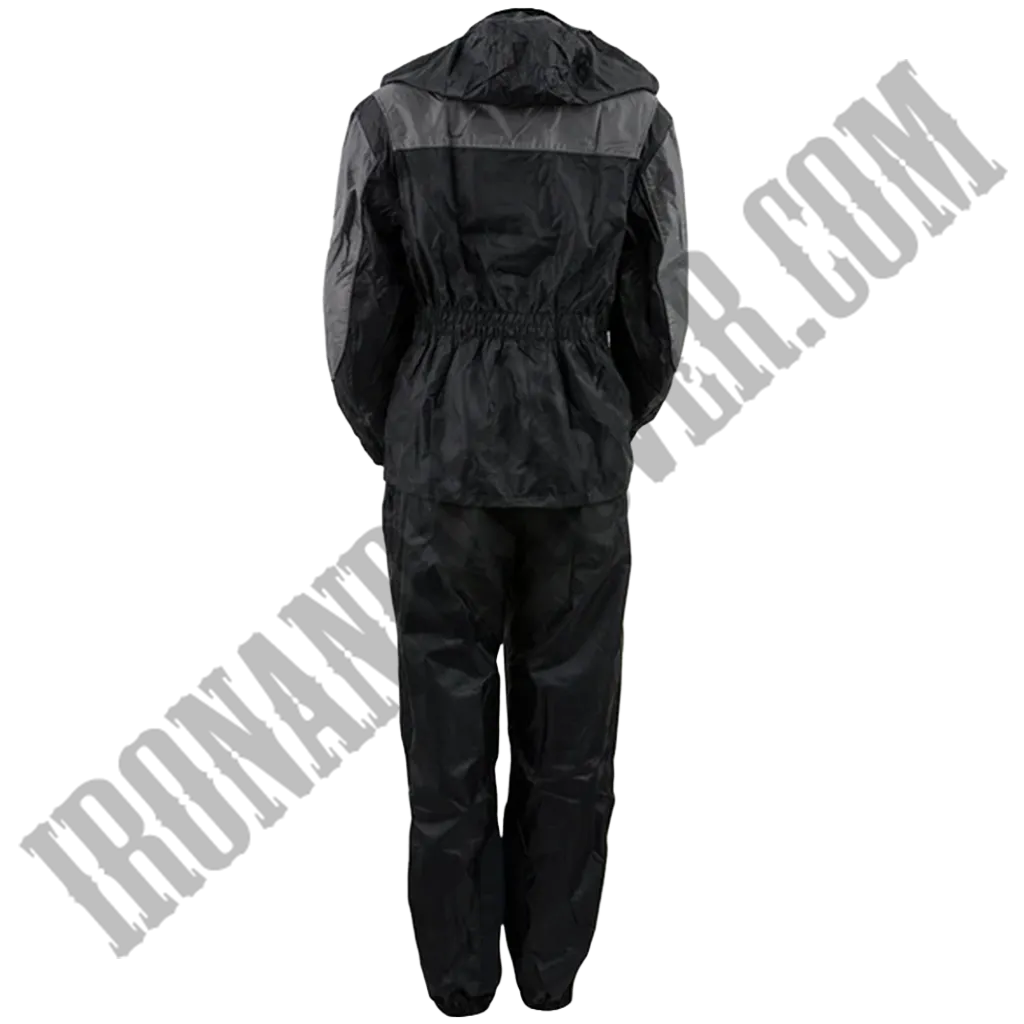 Women's Armored Rain Suit in Black & Grey