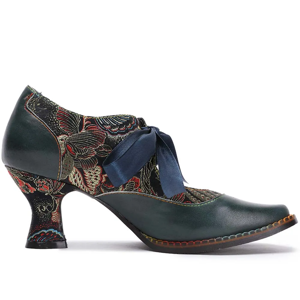 Women's Handmade Leather Shoes Bohemian Vintage Heels