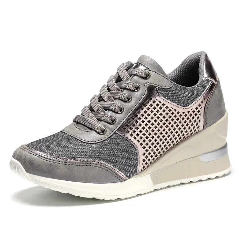 Women's Handmade Platform Wedge Sneakers